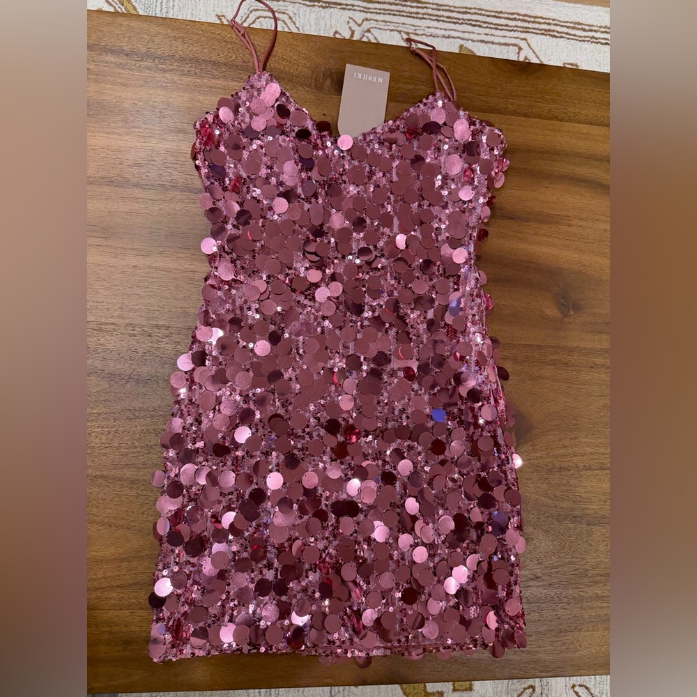 Meshki Romilly Sequin Mini Dress - Candy Pink